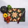 Hermia Tabla de Cortar de Vidrio Templado Multicolor 25 x 35 cm